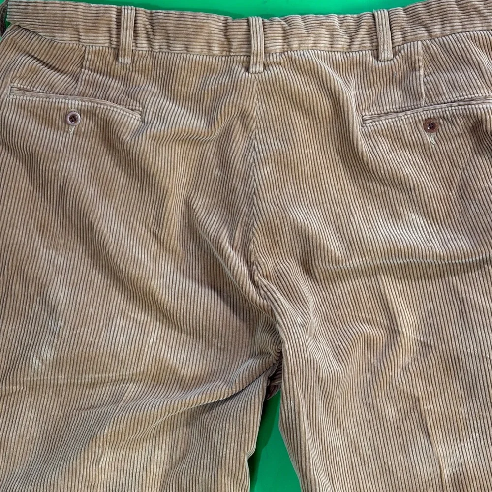 Polo Ralph Lauren Preston Pant Mens 42/32 Tan Corduroy Straight Leg 100% Cotton